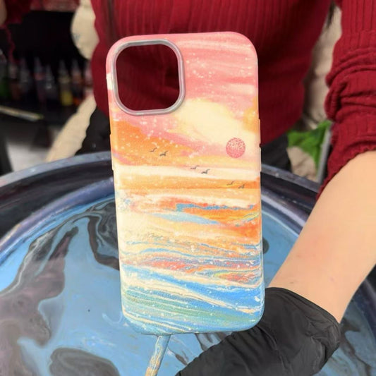 Daqi Floating - Lacquer Phone Case - "Sunset waves"